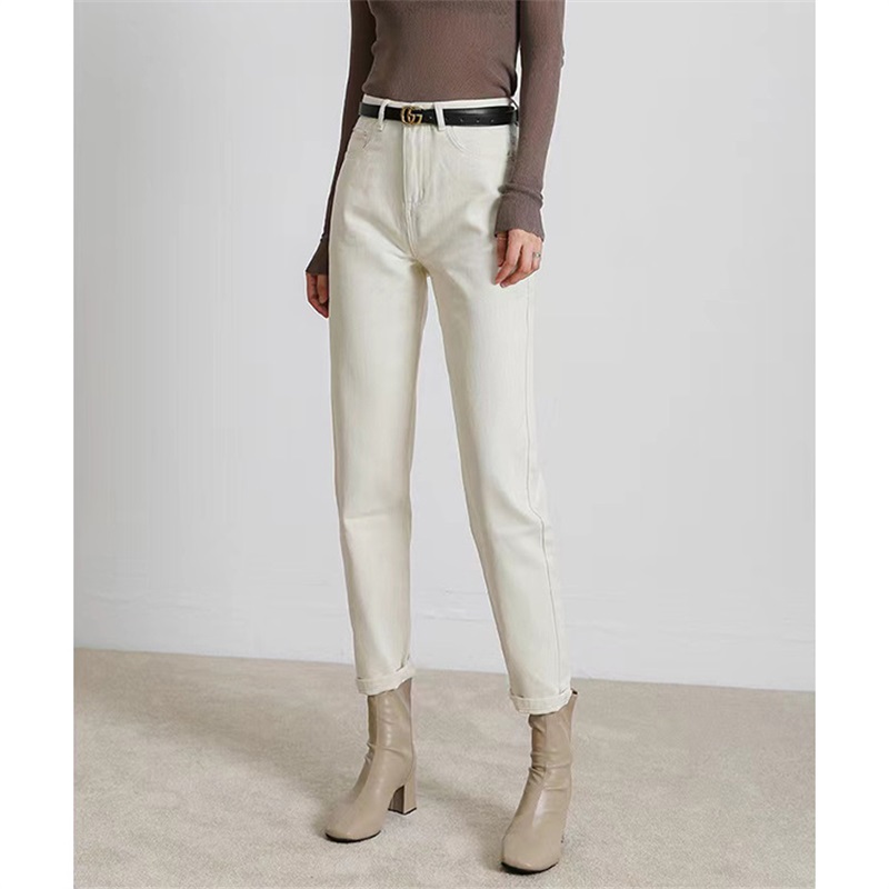 Spring 2022 new off white jeans women&s high waist str..